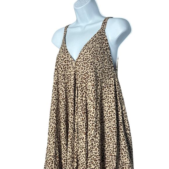 Jopna Leopard Print Flowy Jumpsuit Romper XS - Picture 2 of 5